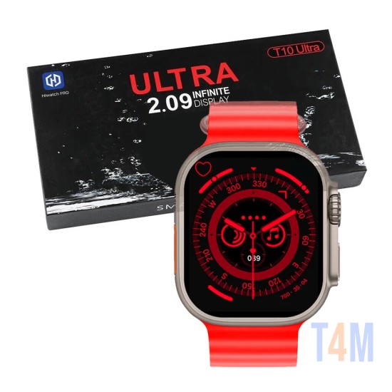 Smartwatch T10 Ultra Series 8 2.09" (Versão para Chamada) Vermelho